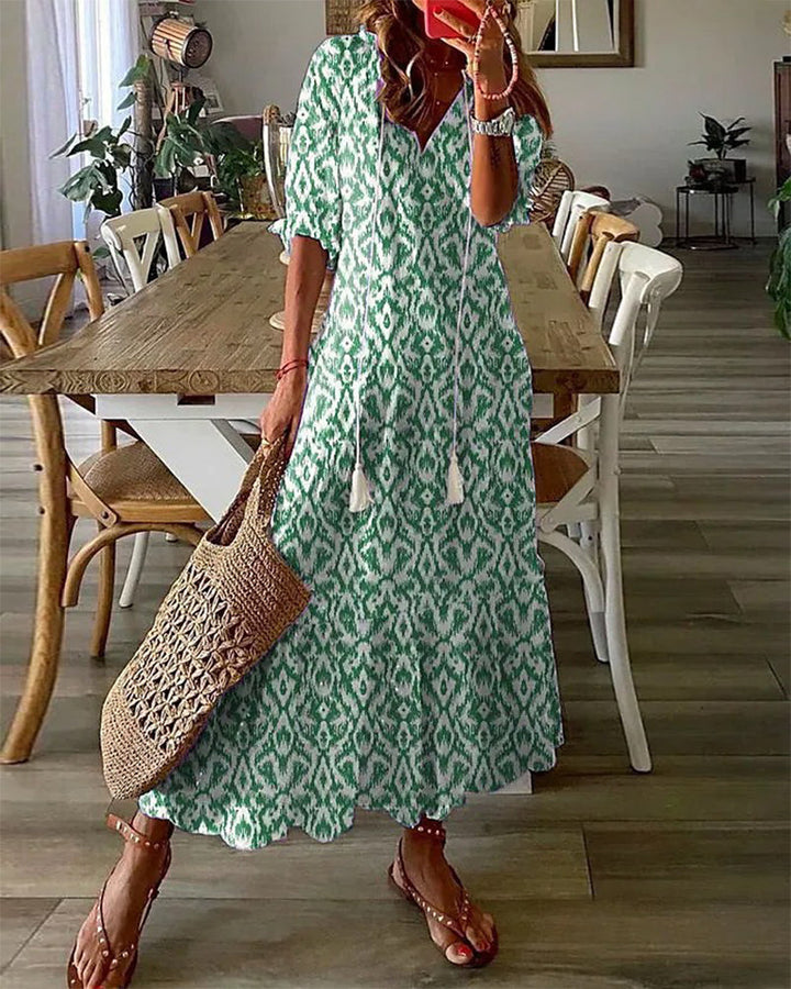 LEA - Elegantes Boho-Kleid mit Bauchabdeckung