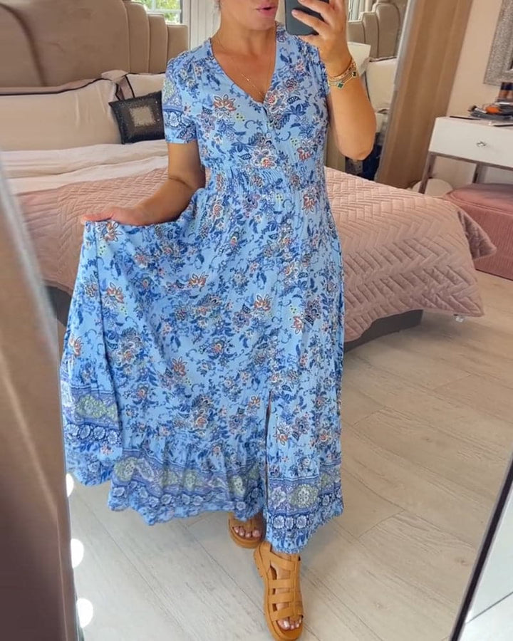 ELLA - Elegantes Boho-Kleid mit Bauchabdeckung
