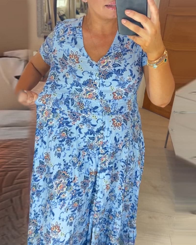 ELLA - Elegantes Boho-Kleid mit Bauchabdeckung