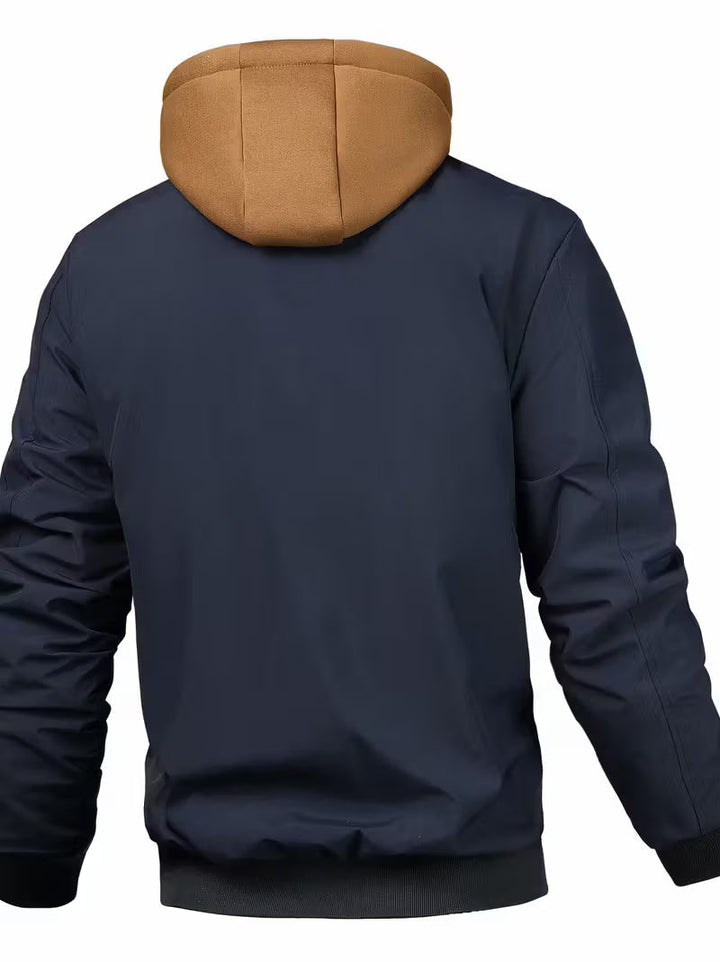 Sylvain™ Kapuzen Jacke Im Luftwaffe Stil Mit Reissverschluss