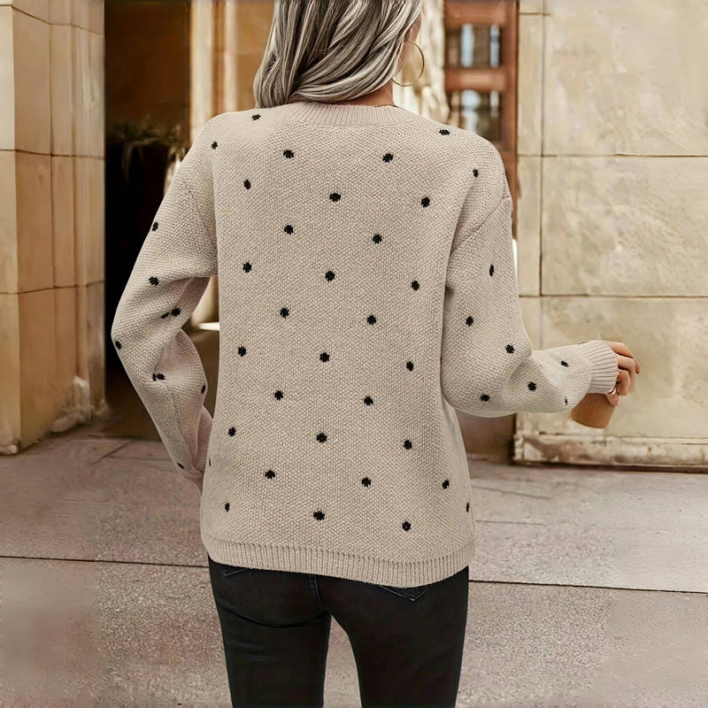 NINA™ Gepunkteter Strickpullover
