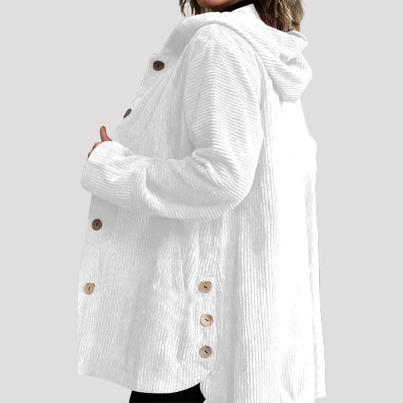 AVERY - Lässige Samt-Hoodiejacke für den Herbst