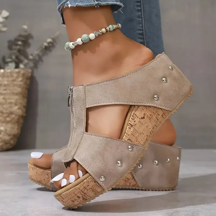 Patricia - Orthopädische Sandalen mit Keilabsatz
