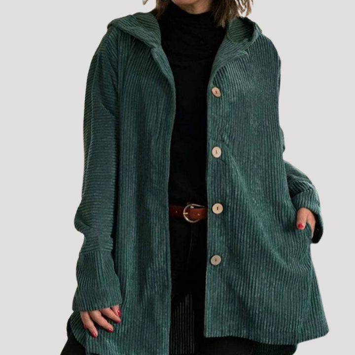AVERY - Lässige Samt-Hoodiejacke für den Herbst