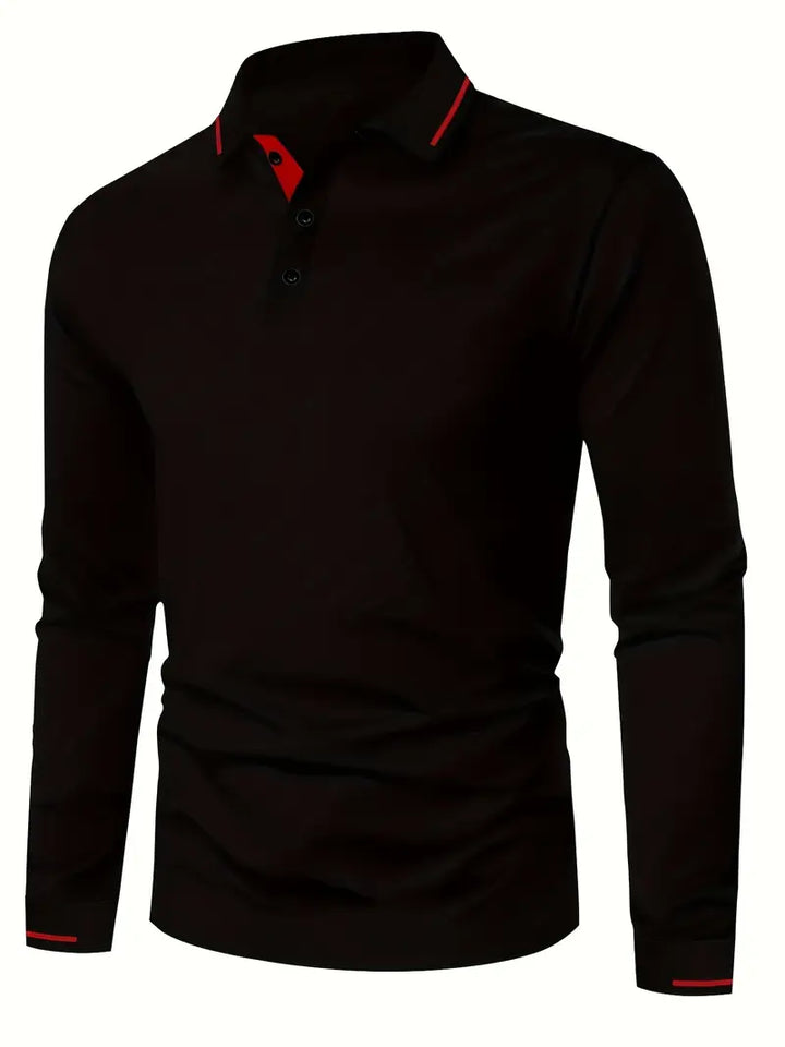 MICHAEL - Elegantes Langarm-Polo
