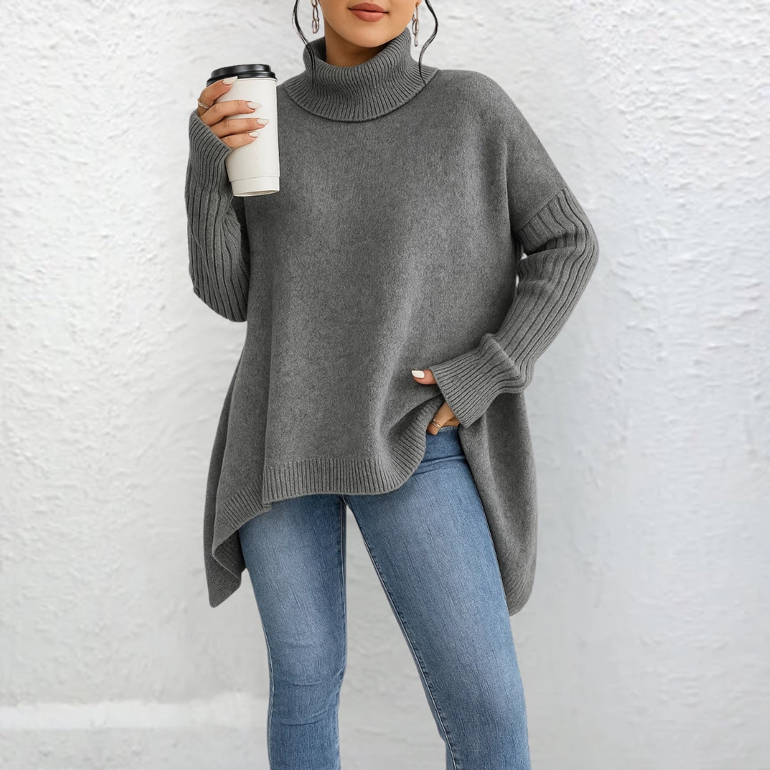 Brigit - Pullover mit lockerer Passform und Rollkragen
