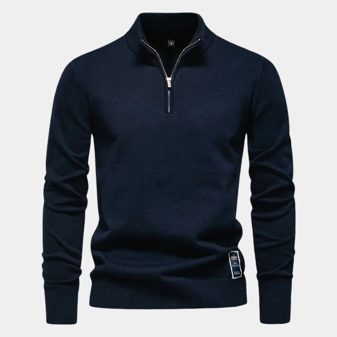 Essential Pullover mit Viertel-Reissverschluss