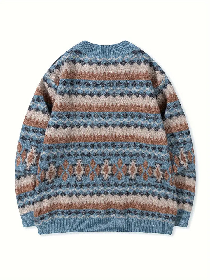 Hartman Lässiger Geometrischer Strick Pullover