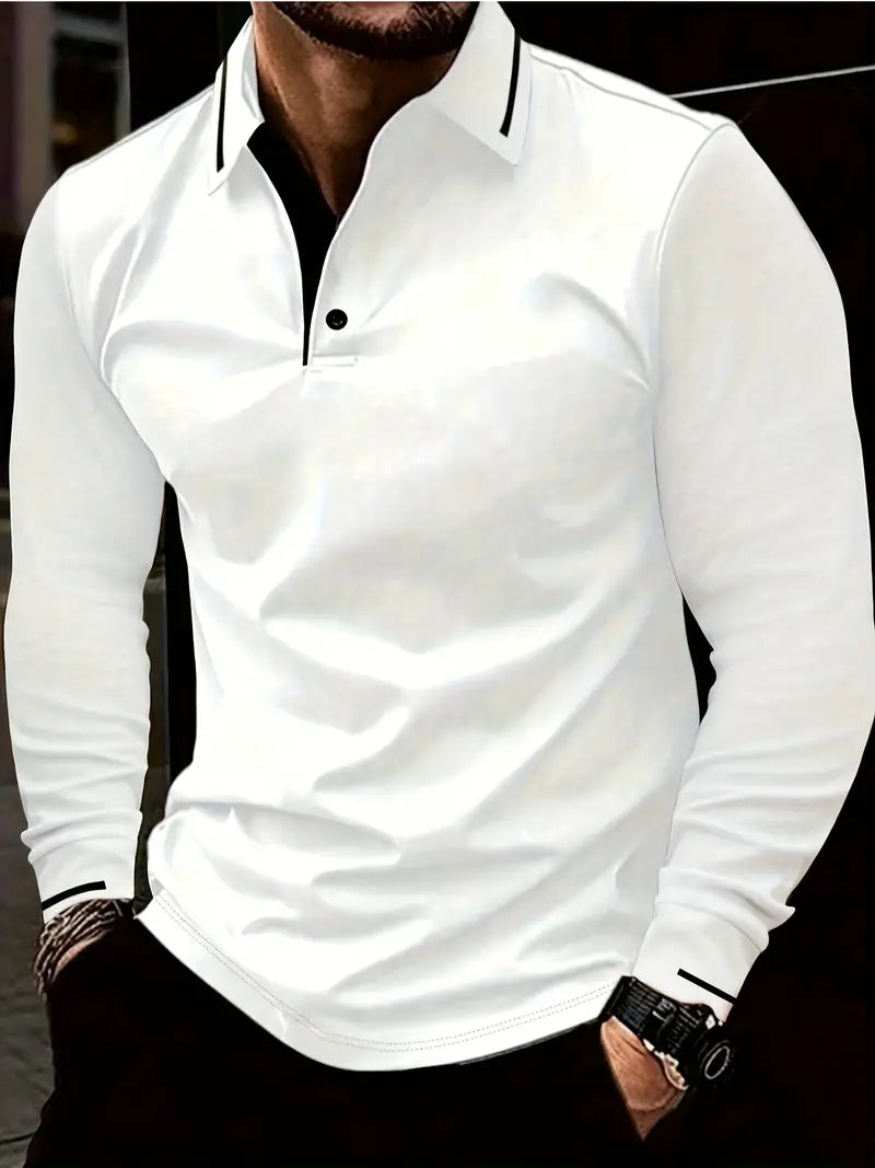 MICHAEL - Elegantes Langarm-Polo