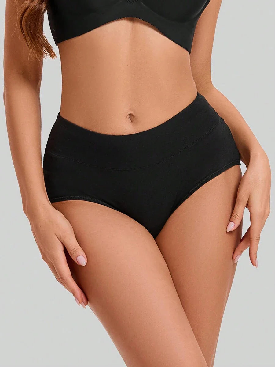 5er-Pack Damen Baumwollslips Mitteltaille