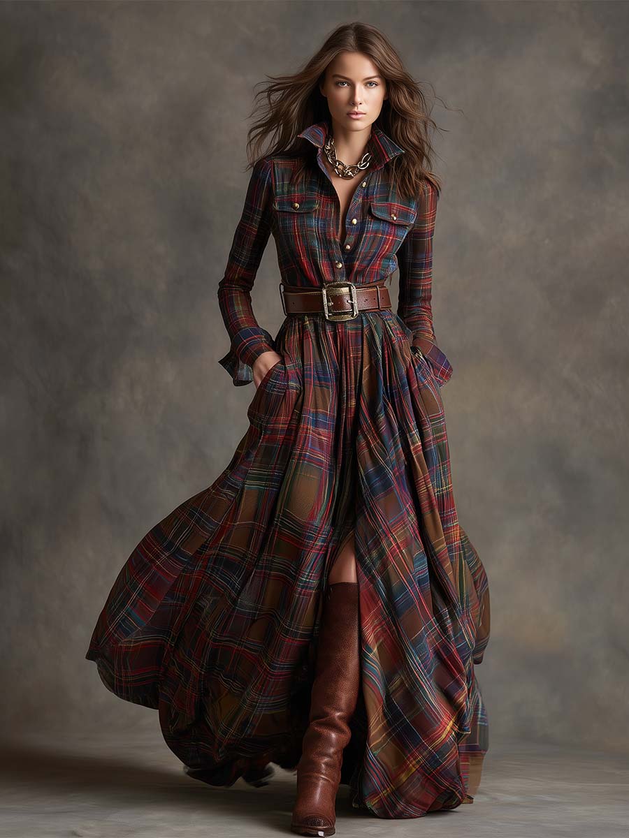 Giulietta - Maxikleid mit Karomuster