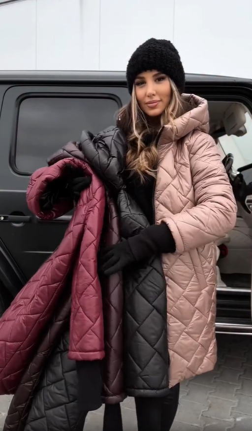 Selina - Elegante gesteppte Daunenjacke mit Kapuze