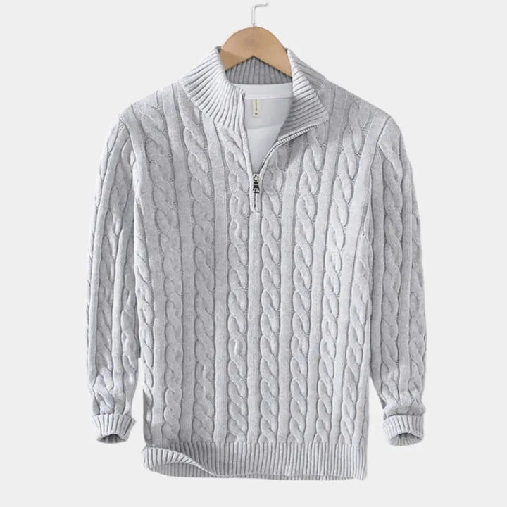 Exquisiter Pullover mit halbem Reissverschluss