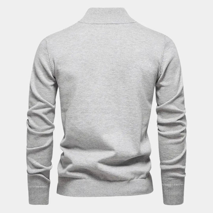 Strickpullover mit halbem Reissverschluss