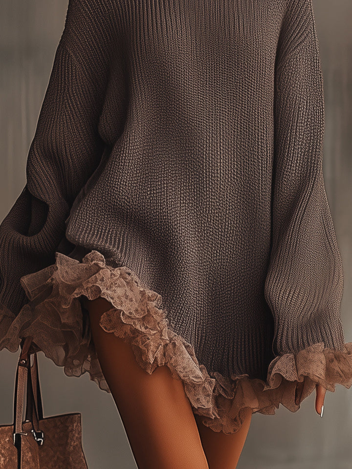 Nina - Strickkleid mit Rüschen