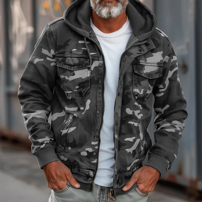 Stian Kapuzen Jacke Im Militär Stil