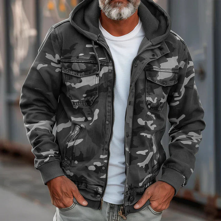 Stian Kapuzen Jacke Im Militär Stil