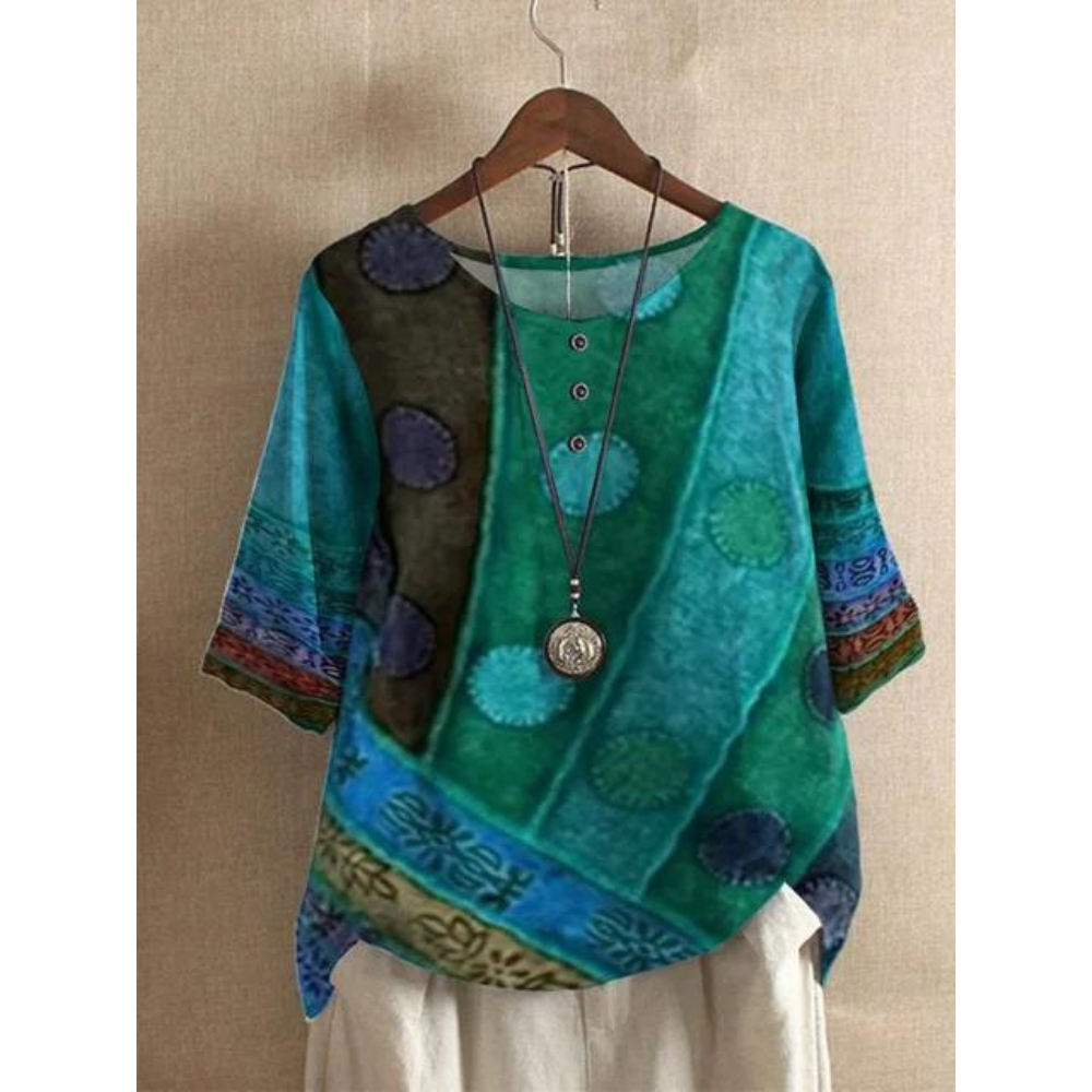 Greta - Top Bohemien Colorato