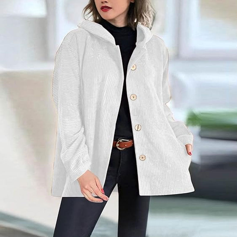 AVERY - Lässige Samt-Hoodiejacke für den Herbst