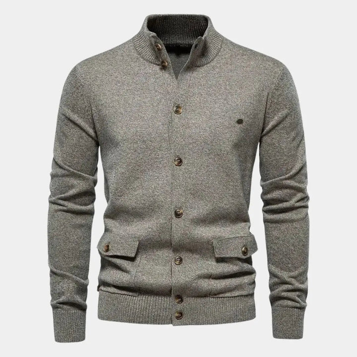 Gestrickte Baumwoll-Strickjacke