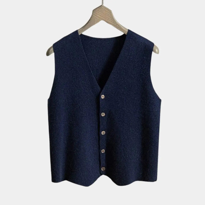 Cardigan-Weste aus Wolle