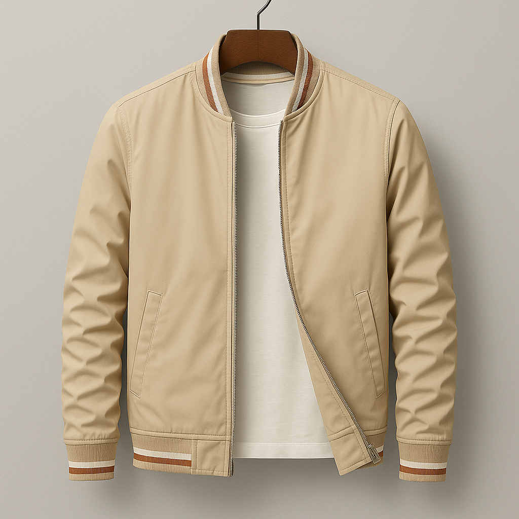 Leon - Elegante gestreifte Bomberjacke