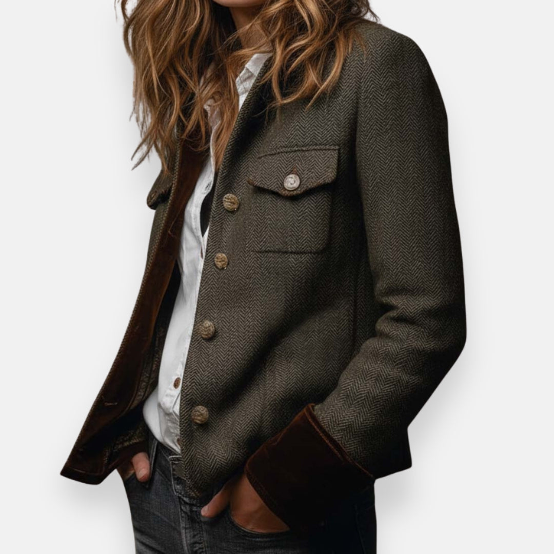 Daria – Tweedjacke mit Samt