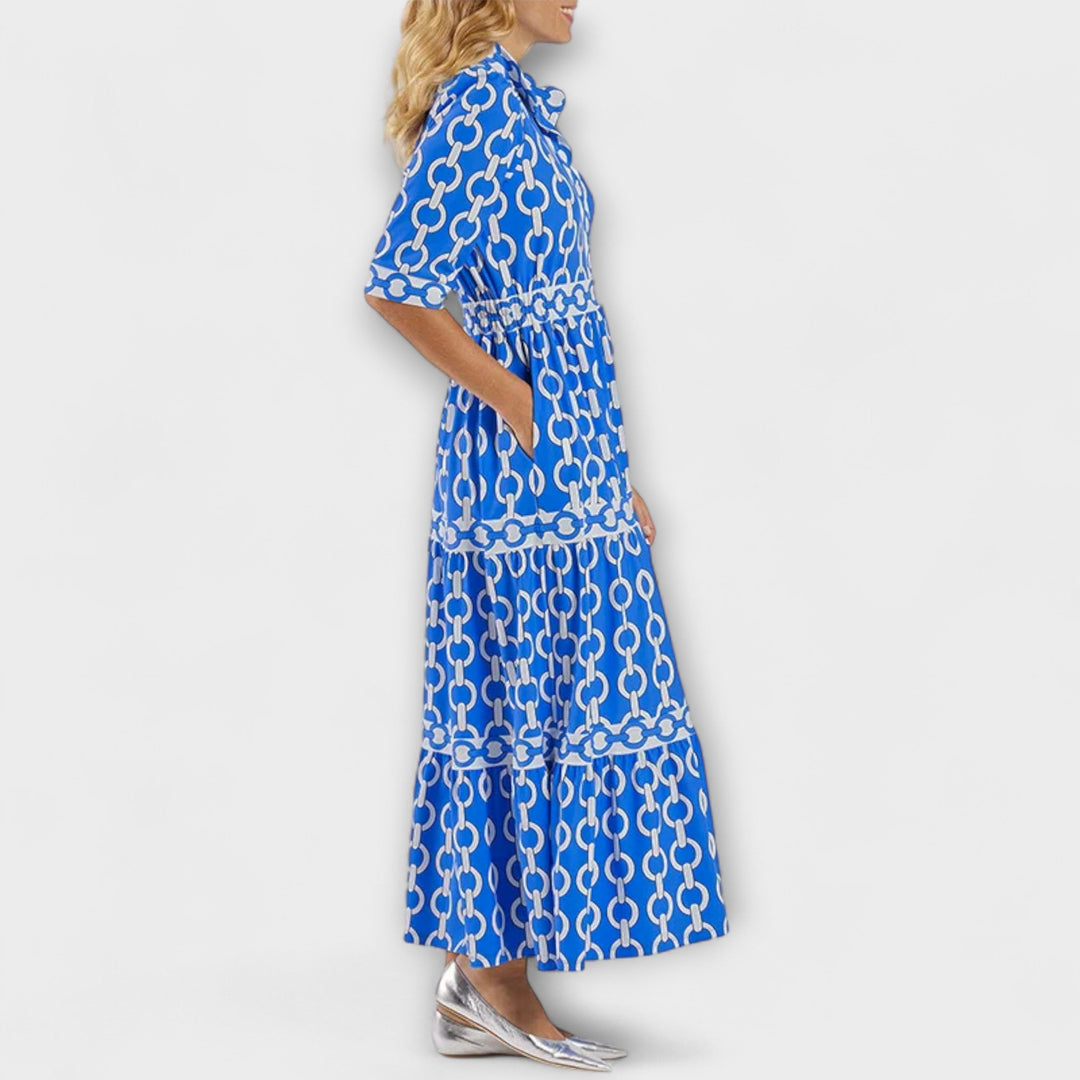 URSULA - Midi-Kleid mit Kettenmuster