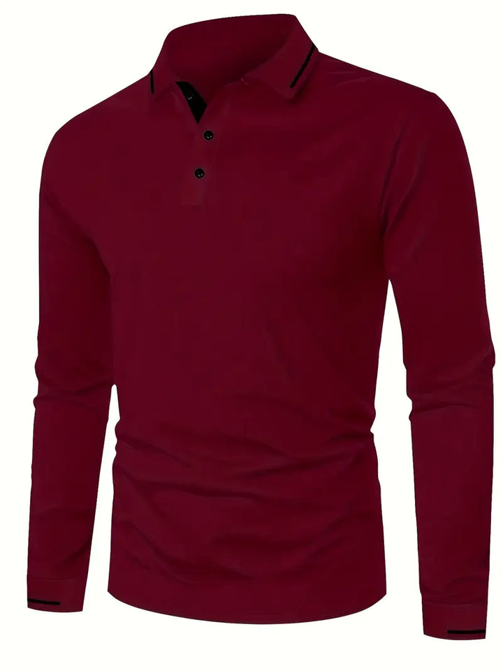 MICHAEL - Elegantes Langarm-Polo