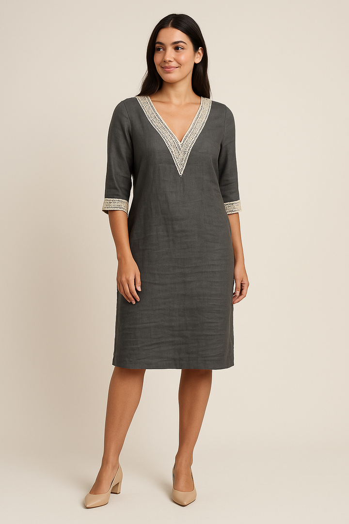 HERBERGER | Atmungsaktives Damen Kleid aus Leinenmix luftig & leicht