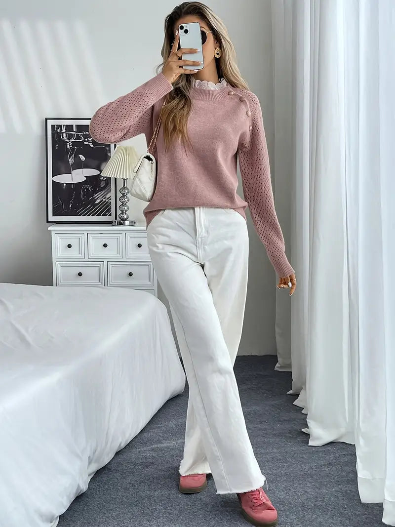 Crelace™ Stylischer Strickpullover