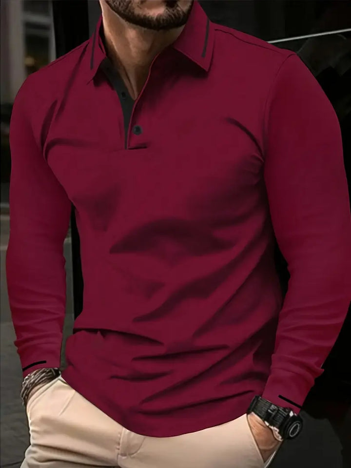 MICHAEL - Elegantes Langarm-Polo