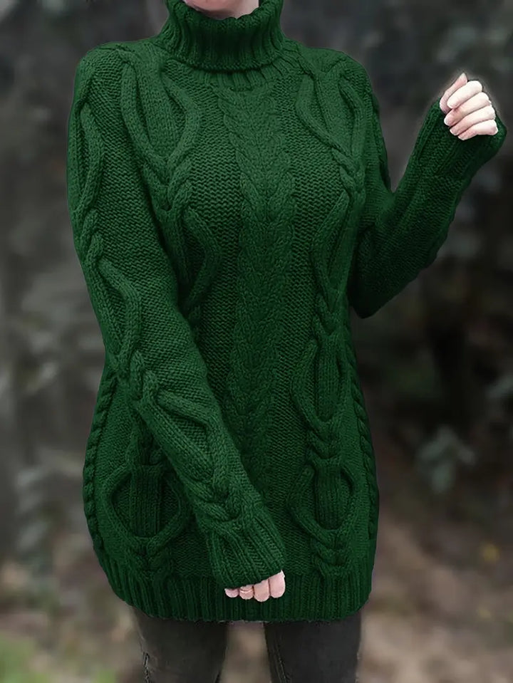 Narda™ Damen Rollkragen Kleid