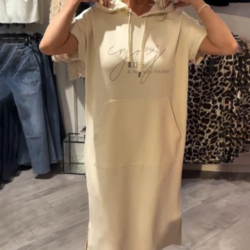 Klara - Lässiges Kleid mit Kapuze und femininer Passform