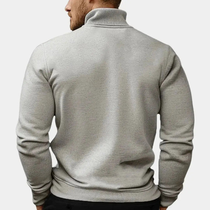 Strickpullover mit halbem Reissverschluss