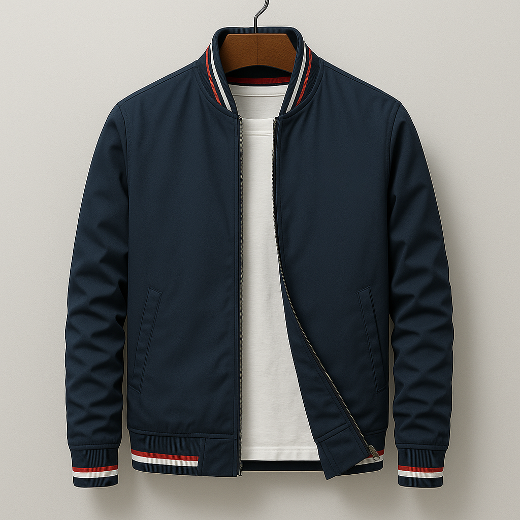 Leon - Elegante gestreifte Bomberjacke