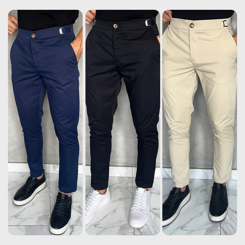 Matan Klassische Stretch Hose Mit Schmaler Passform