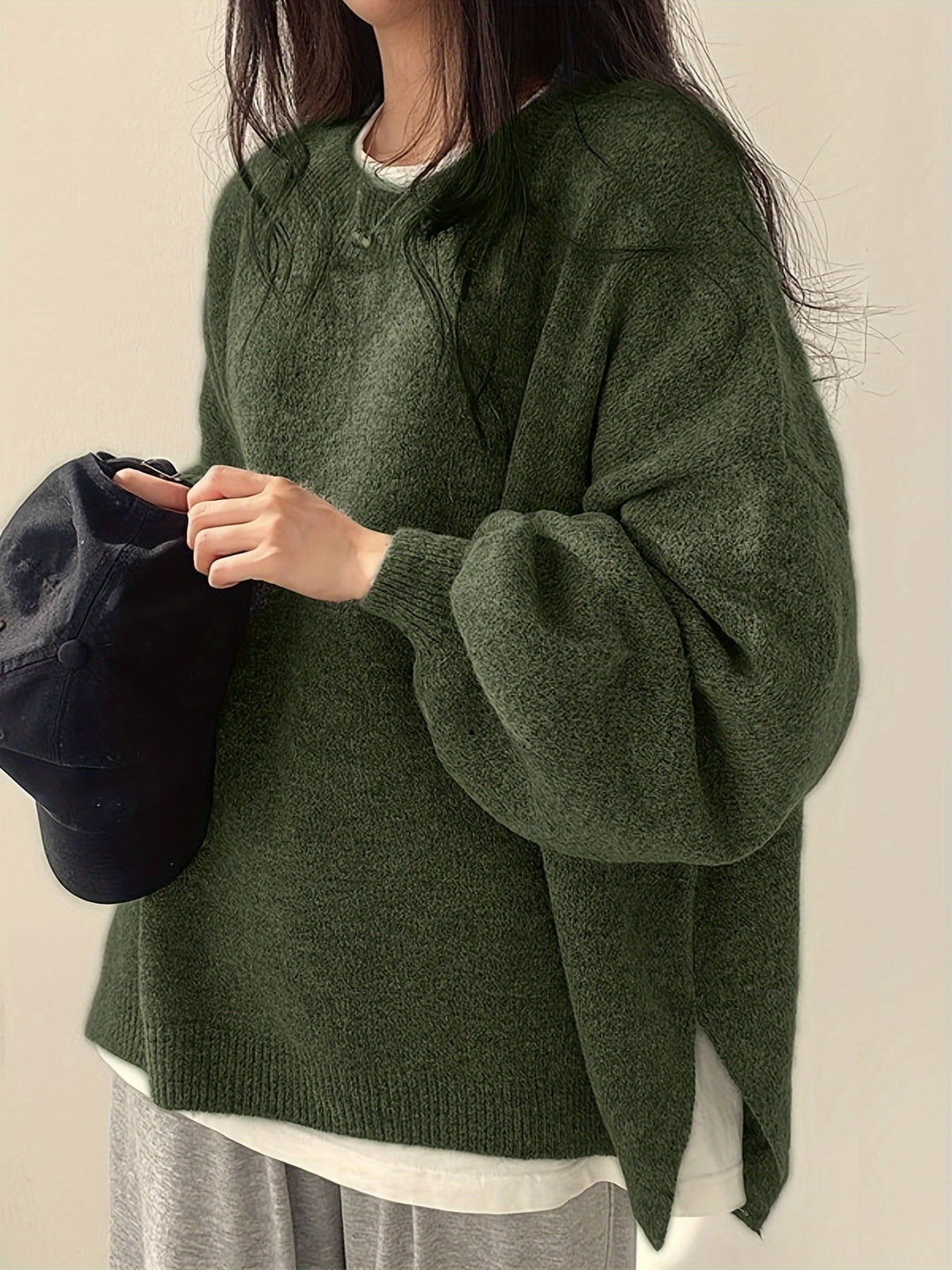 Pearline™ Pullover Mit Rundhalsausschnitt Und Langen Ärmeln