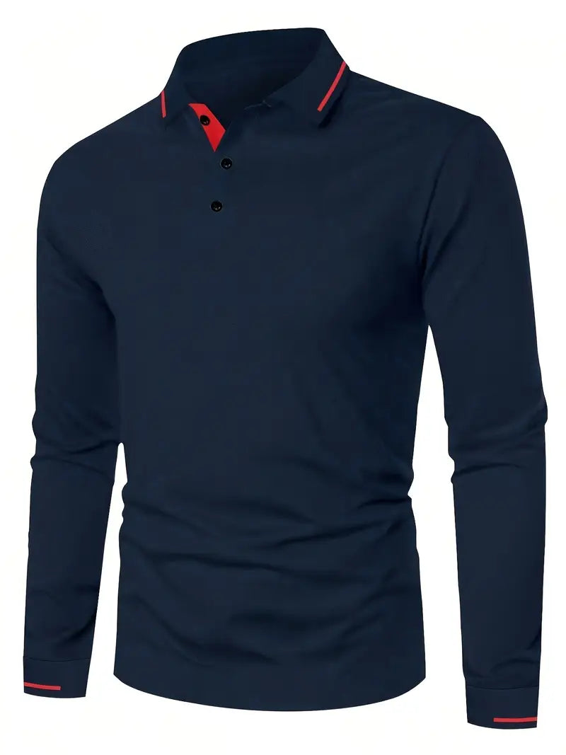 MICHAEL - Elegantes Langarm-Polo