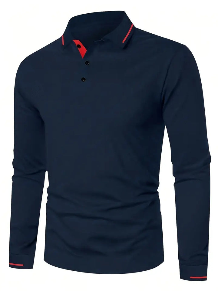MICHAEL - Elegantes Langarm-Polo