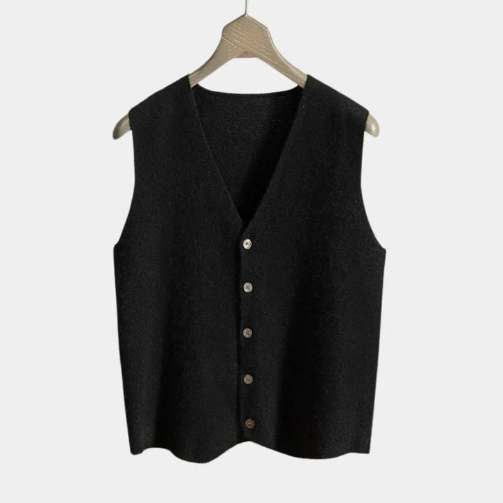 Cardigan-Weste aus Wolle