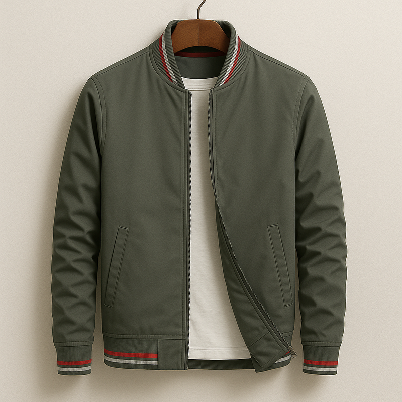 Leon - Elegante gestreifte Bomberjacke