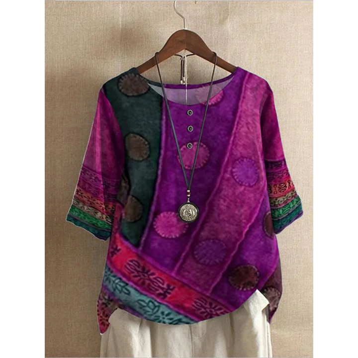 Greta - Top Bohemien Colorato