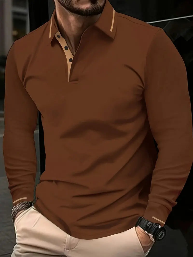 MICHAEL - Elegantes Langarm-Polo