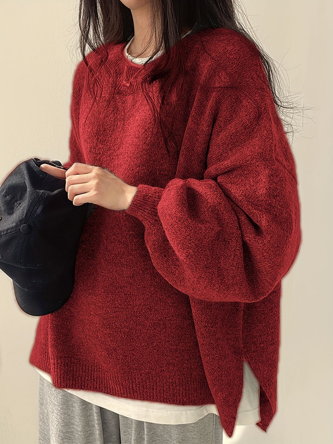 Pearline™ Pullover Mit Rundhalsausschnitt Und Langen Ärmeln