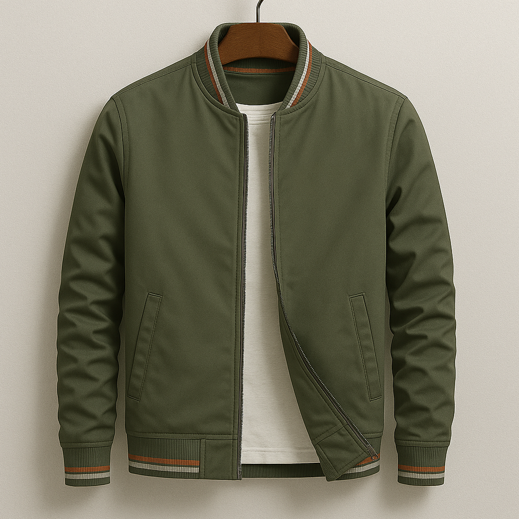 Leon - Elegante gestreifte Bomberjacke