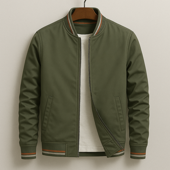 Leon - Elegante gestreifte Bomberjacke