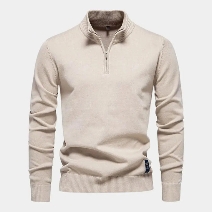 Essential Pullover mit Viertel-Reissverschluss