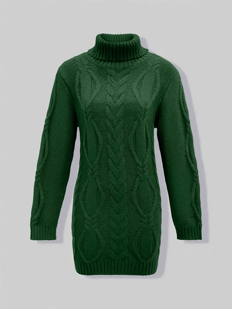 Narda™ Damen Rollkragen Kleid