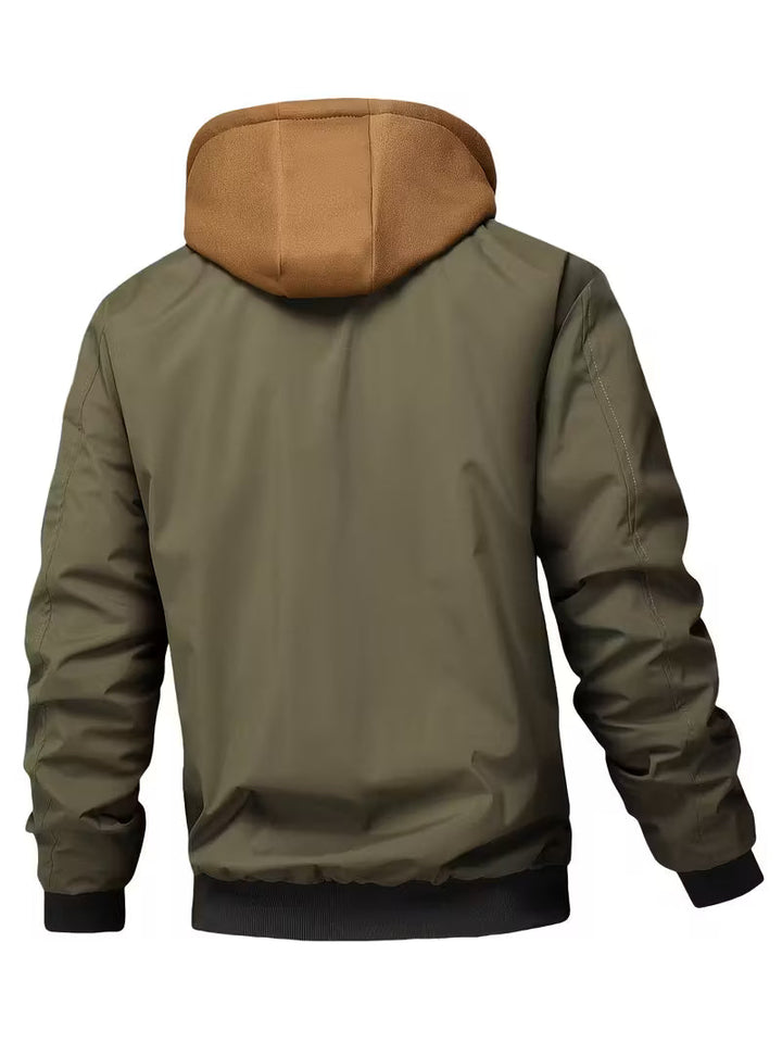 Sylvain™ Kapuzen Jacke Im Luftwaffe Stil Mit Reissverschluss